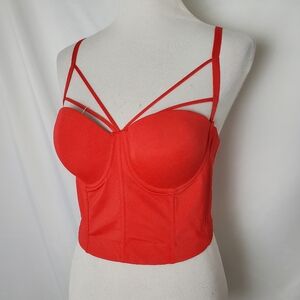 Phi Phi red corset 90s/2000s style bustier